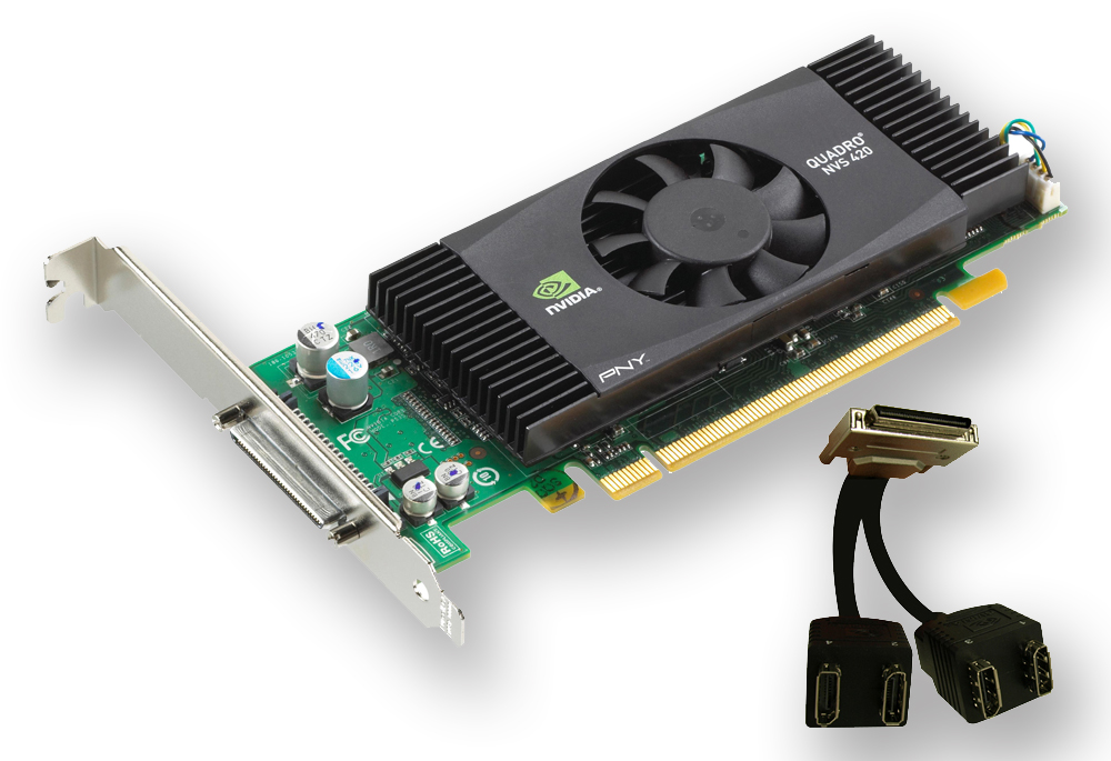 PNY NVIDIA NVS 420 DisplayPort Bundle